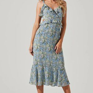 ASTR The Label Wildflower Ruffle Maxi Dress NWT